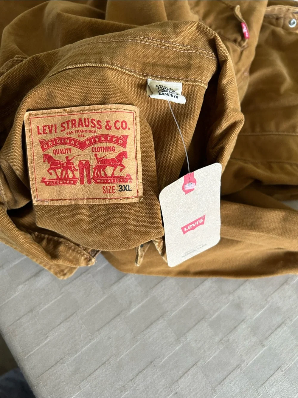 Levi’s 100% Cotton The Rancher Trucker Jacket in Brown Rinse